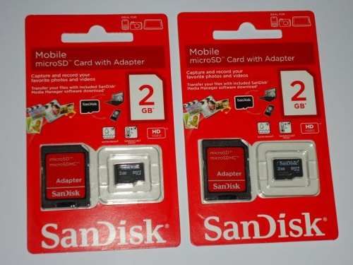 Cartão Micro Sd Sandisk 2gb + Adaptador